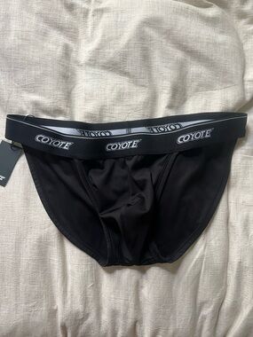 Coyote Black Men's Briefs with Branded Waistband